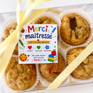 Coffret de remerciement – Assortiment de 6 mini cookies artisanaux